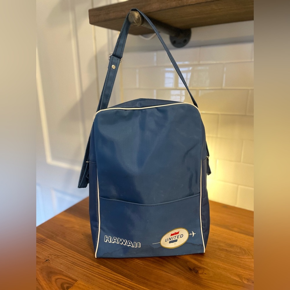 Vintage 1960s United Airlines ‘Hawaii’ Carry-On Travel Tote